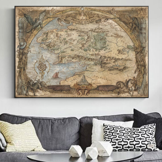 Vintage World Map Posters - Image 2